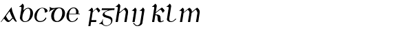 Duibhlinn Oblique Font LOWERCASE