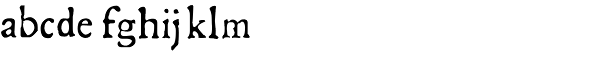 Dunelm Regular Font LOWERCASE