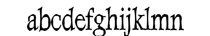Dweebo Gothic Condensed Font LOWERCASE
