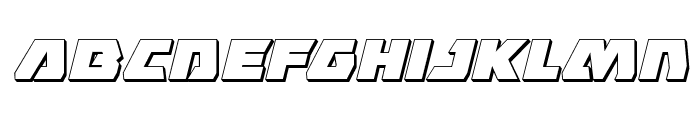 Eagle Strike 3D Italic Font LOWERCASE