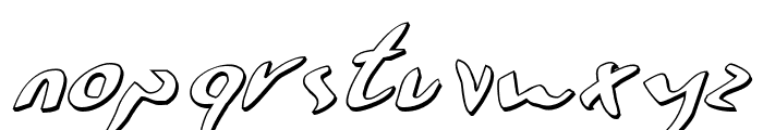 Eagleclaw 3D Italic Font LOWERCASE
