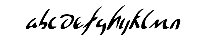 Eagleclaw Condensed Italic Font LOWERCASE