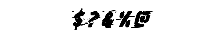 Earthshake Bold Italic Font OTHER CHARS