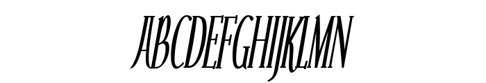 Echelon Condensed Italic Font UPPERCASE