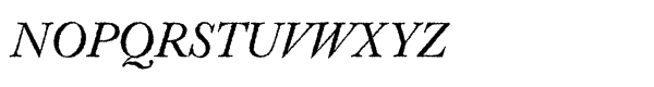 EF Caslon Rough H Regular Italic Font UPPERCASE