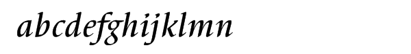 EF Elysa Medium Italic OsF Font LOWERCASE