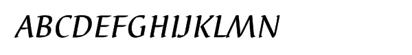 EF Elysa Medium Italic Font UPPERCASE