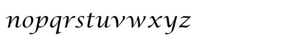 EF Lucida® Calligraphy Regular Font LOWERCASE
