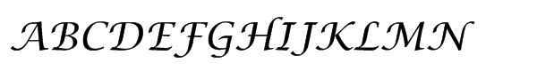 EF Lucida® Calligraphy T Regular Font UPPERCASE