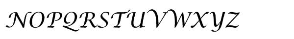 EF Lucida® Calligraphy T Regular Font UPPERCASE