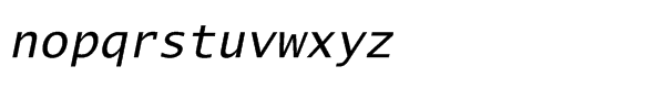 EF Lucida® Mono Italic Font LOWERCASE
