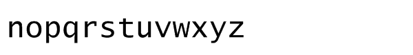 EF Lucida® Sans Typewriter CE Regular Font LOWERCASE