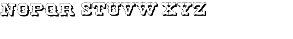 Egiptian Ornamented N3 Shadow Font LOWERCASE