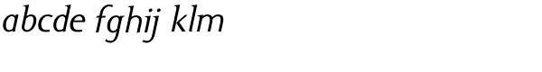 Ela-Demiserif Regular Italic Font LOWERCASE