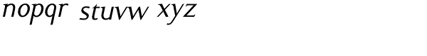 Ela-Demiserif Regular Italic Font LOWERCASE