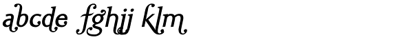 Ela Swashes Plain Italic Font LOWERCASE