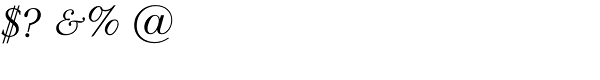 Elegant Garamond Italic Font OTHER CHARS