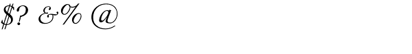 Elegant Garamond Italic Font OTHER CHARS