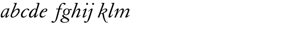 Elegant Garamond Italic Font LOWERCASE