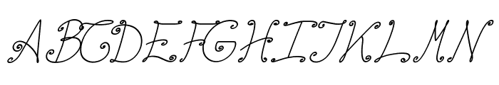 Elizabeth-Ruelas-Cursiva-Italic Font UPPERCASE