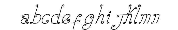 Elizabeth-Ruelas-Cursiva-Italic Font LOWERCASE