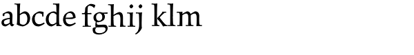 Elysium Book LET Font LOWERCASE