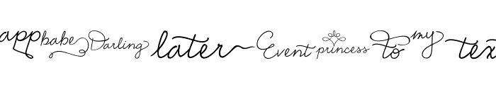 EmilyLimeWords Font LOWERCASE