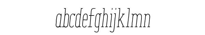 ENYOSerifLightItalic Font LOWERCASE
