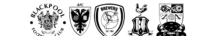 English Football Club Badges Font OTHER CHARS