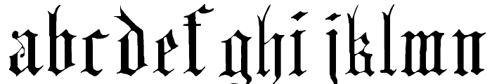 English-Gothic--17th-c- Font LOWERCASE