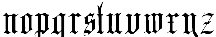 English-Gothic--17th-c- Font LOWERCASE