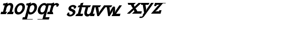 Equipoize Serif Bold Italic Font LOWERCASE