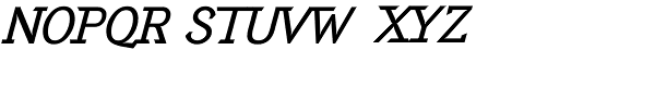 Equipoize Serif Regular Italic Font UPPERCASE