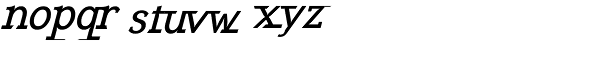 Equipoize Serif Regular Italic Font LOWERCASE