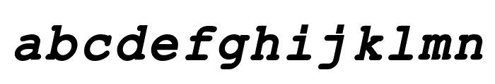 ER Kurier 1251 Bold Italic Font LOWERCASE