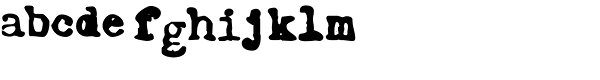 Erased Remington Font LOWERCASE