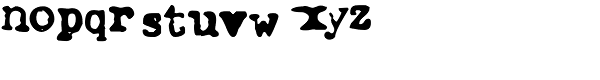 Erased Remington Font LOWERCASE