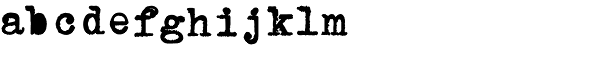 Erased Typewriter2 Bold Font LOWERCASE