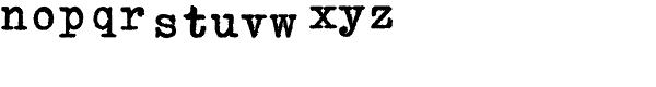 Erased Typewriter2 Bold Font LOWERCASE