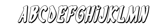 Eskindar 3D Italic Font LOWERCASE