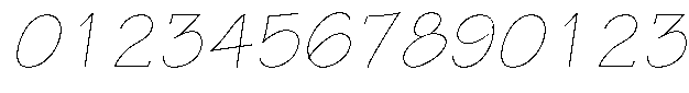 Eskiz Two Light Oblique Font OTHER CHARS