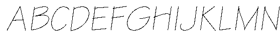 Eskiz Two Light Oblique Font UPPERCASE