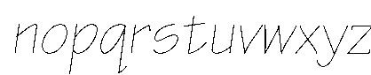 Eskiz Two Light Oblique Font LOWERCASE