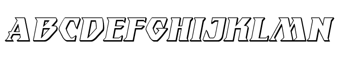 Eternal Knight 3D Italic Font UPPERCASE