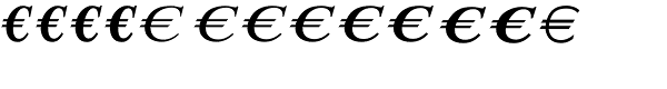 Euro Serif EF One Font UPPERCASE