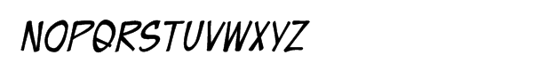 Eurocomic BB Italic Font LOWERCASE