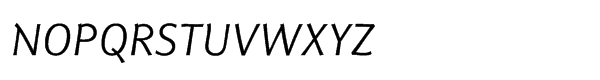 EurocratÂ® Std Italic Font UPPERCASE