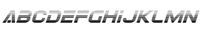 Eurofighter Gradient Italic Font UPPERCASE