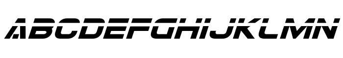 Eurofighter Laser Italic Font UPPERCASE