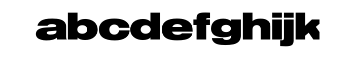Europa Grotesque SH Bold Extended OT Font LOWERCASE